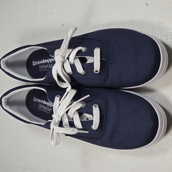 Grasshopper Ortholite Comfort Navy Blue Sneakers 10 - Picture 2 of 12